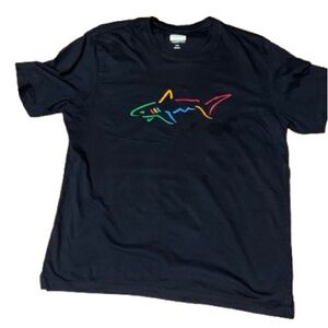 Greg Norman Collection Black and Red Short Sleeve Tee